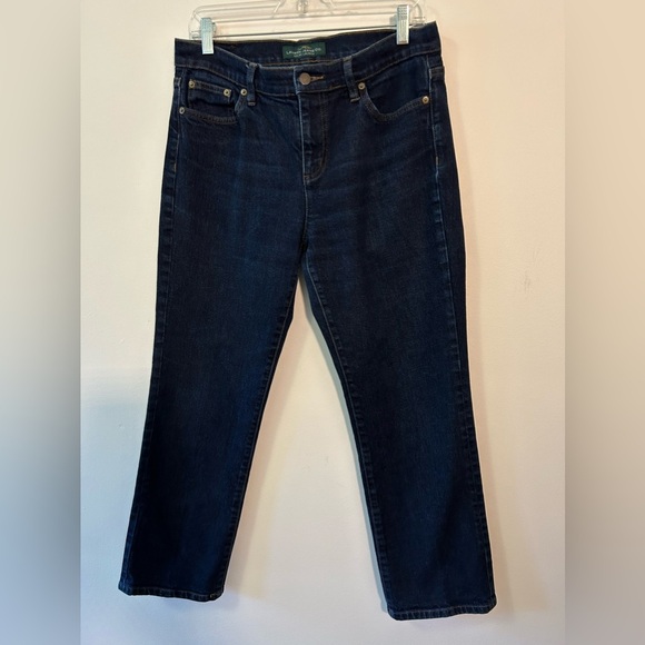 LRL L Lauren, Ralph, Lauren jeans dark blue straight legs, size 10 like … - Picture 1 of 11